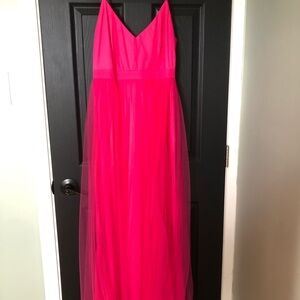 Vibrant Pink Sleeveless Gown